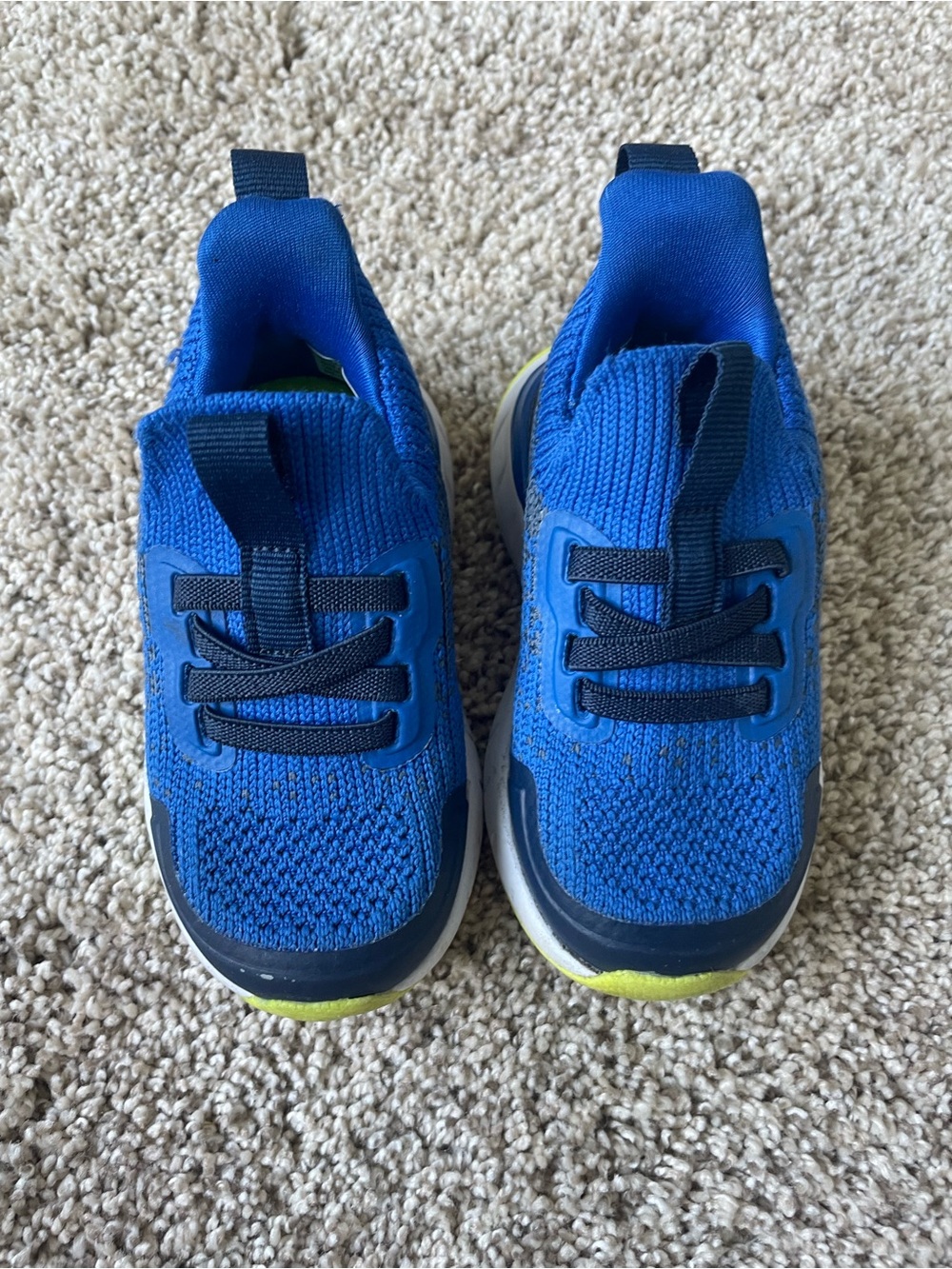Target Blue Slip-On Knit Kids Sneakers, Size 5